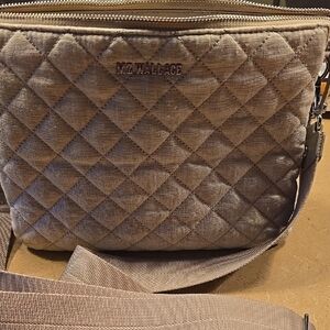 MZ Wallace Quilted Tan Travel Bag